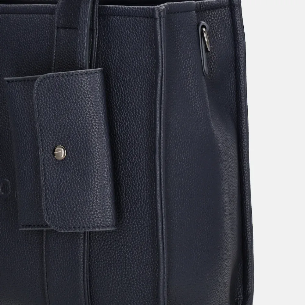 Shoppers^Charm London Debossed shopper M blauw