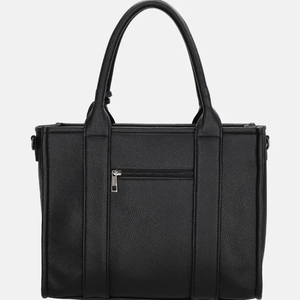 Shoppers^Charm London Debossed shopper M zwart