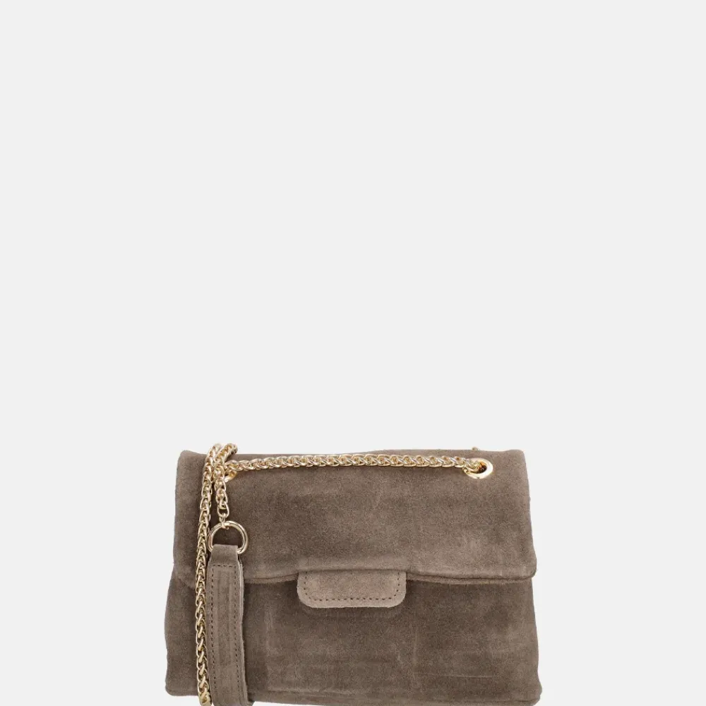 Crossbody Tassen^Charm London Elisa crossbody tas donkertaupe