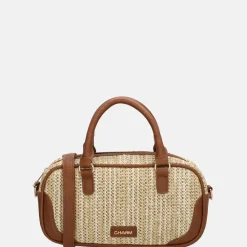 Handtassen^Charm London Hillingdon handtas beige/cognac
