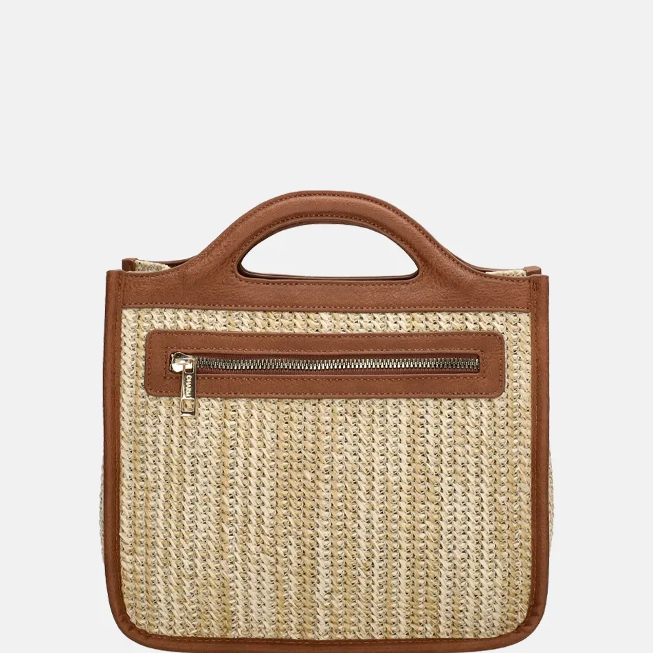 Handtassen^Charm London Hillingdon handtas beige/cognac