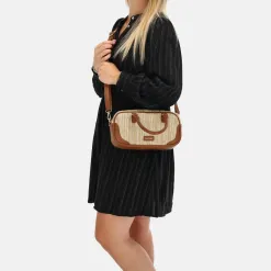 Handtassen^Charm London Hillingdon handtas beige/cognac