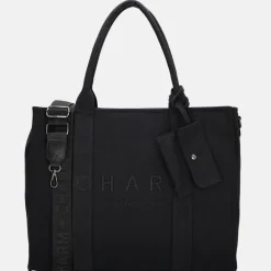Dames Laptoptassen^Charm London laptoptas 15 inch zwart