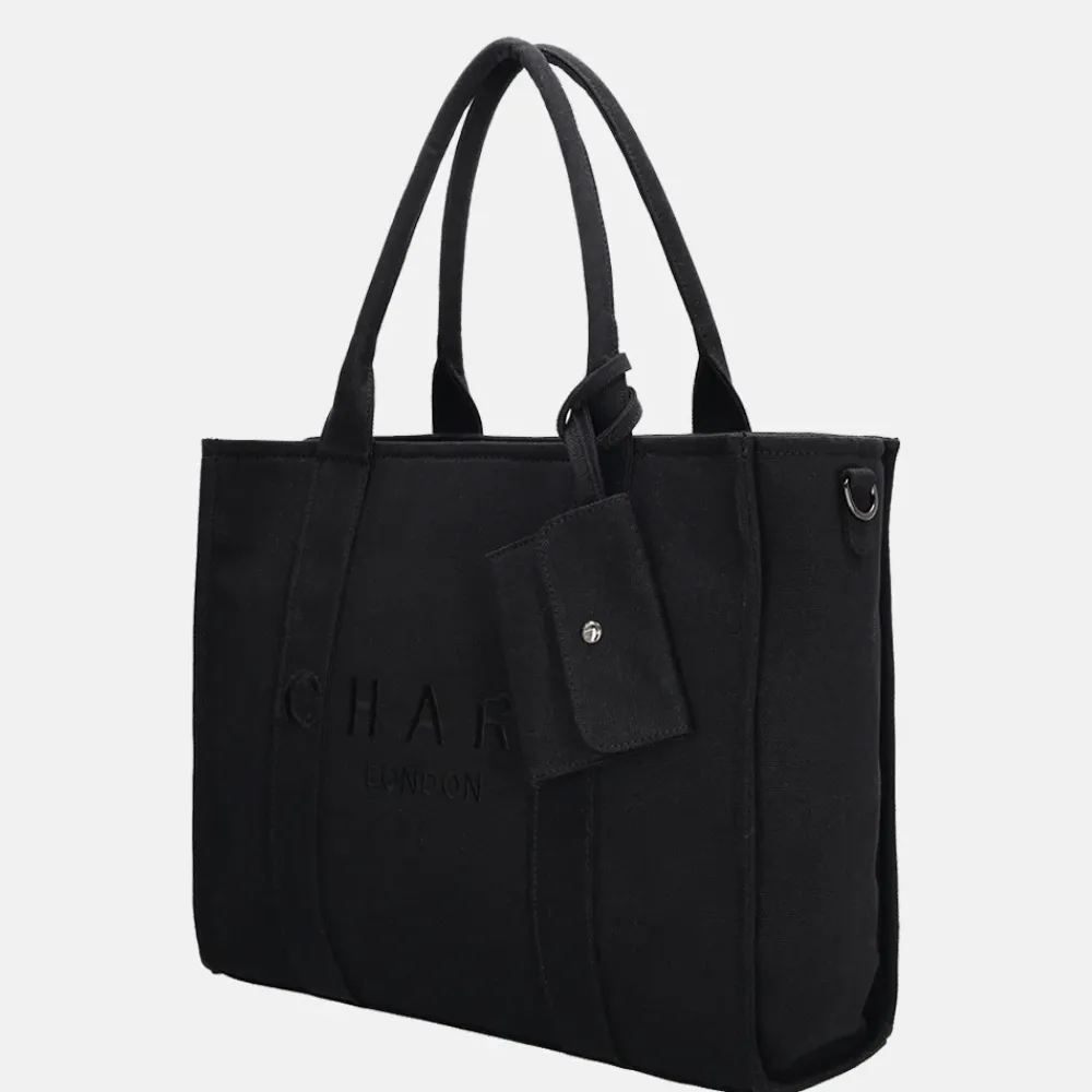 Dames Laptoptassen^Charm London laptoptas 15 inch zwart