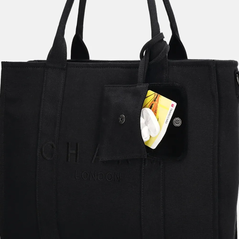Dames Laptoptassen^Charm London laptoptas 15 inch zwart
