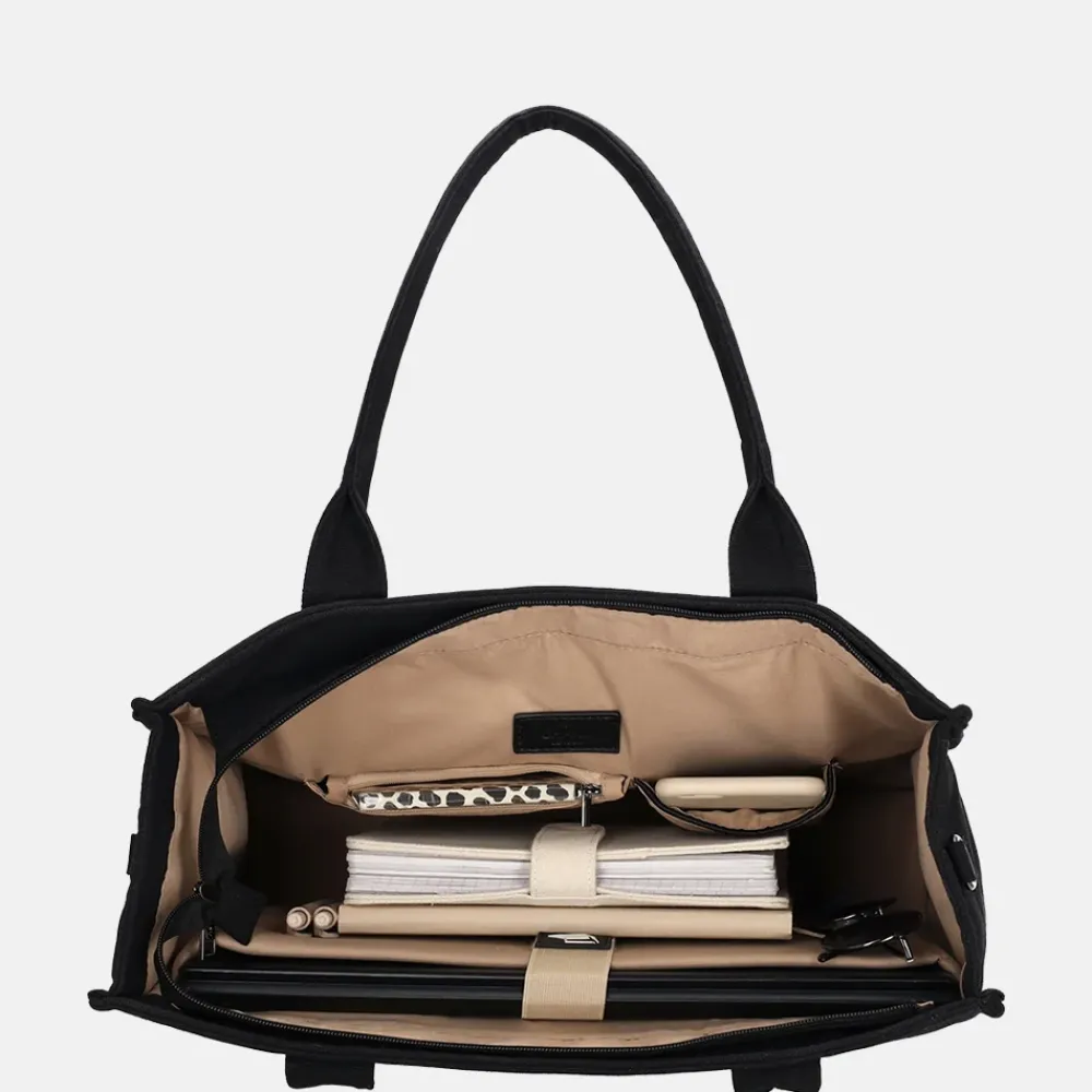 Dames Laptoptassen^Charm London laptoptas 15 inch zwart