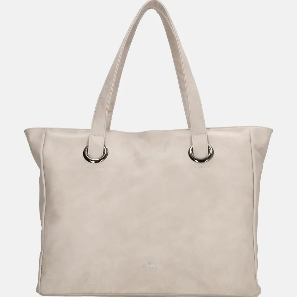 Dames Laptoptassen | Schoolhandtassen^Charm London Liberty shopper 15 inch lichttaupe