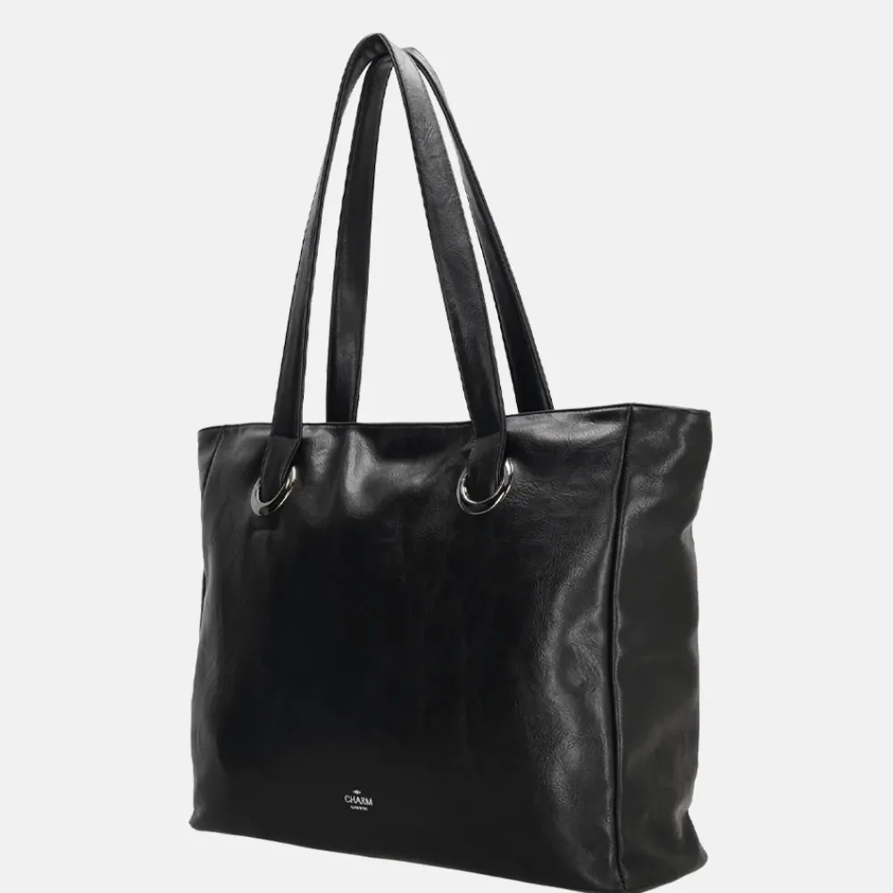 Schoolhandtassen | Dames Laptoptassen^Charm London Liberty shopper 15 inch zwart