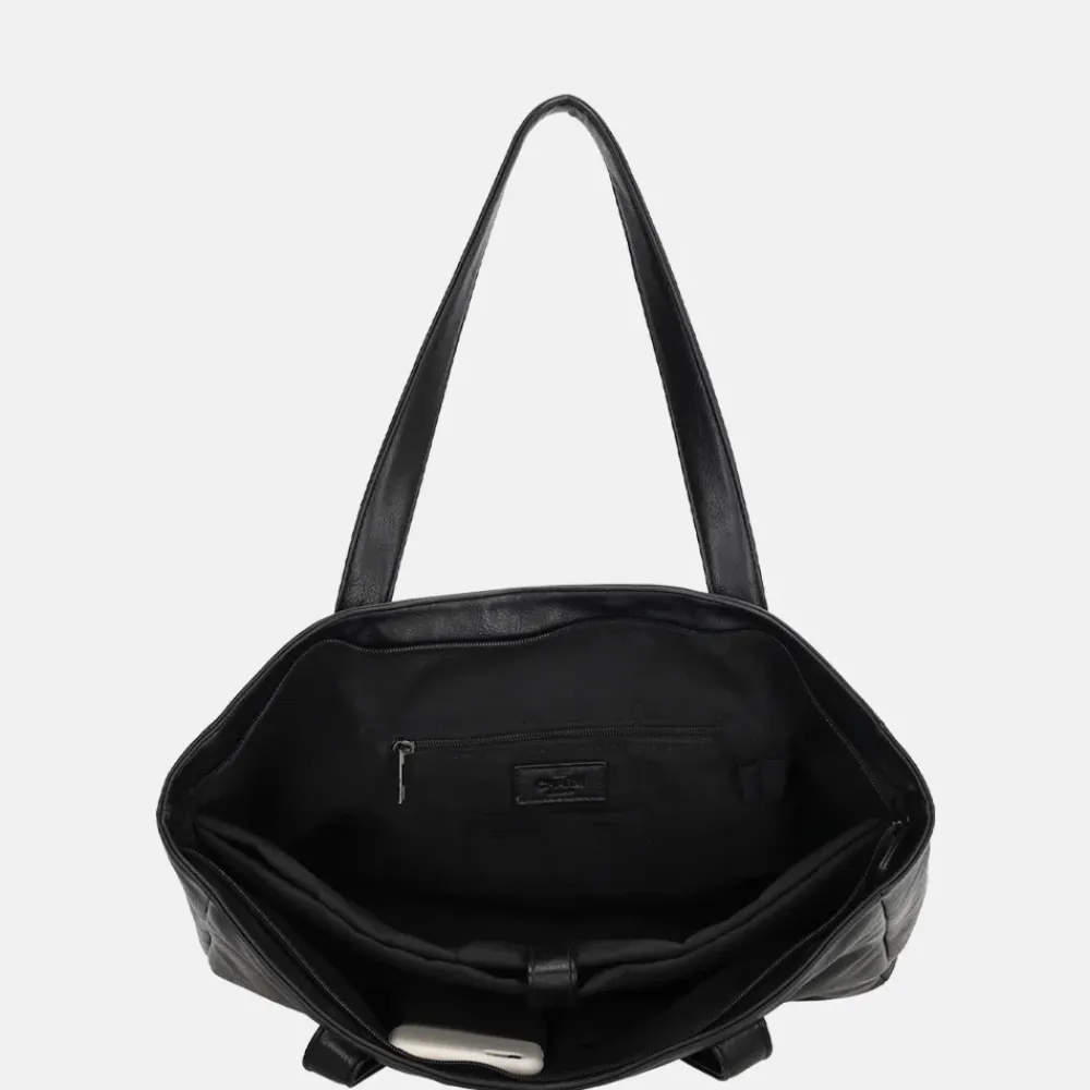 Schoolhandtassen | Dames Laptoptassen^Charm London Liberty shopper 15 inch zwart