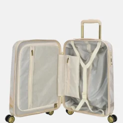 Handbagage Koffers^Charm London marble handbagage koffer 54 cm creme