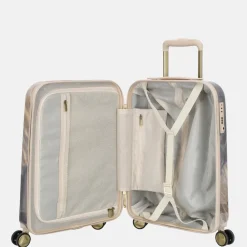 Handbagage Koffers^Charm London marble handbagage koffer 54 cm lichtgrijs
