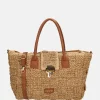 Handtassen^Charm London Margate handtas riet natuur