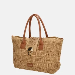 Handtassen^Charm London Margate handtas riet natuur