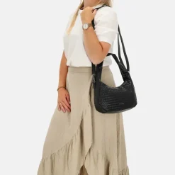 Schoudertassen^Charm London Maribello schoudertas zwart