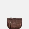 Crossbody Tassen^Charm London metallic crossbody tas donkerbruin