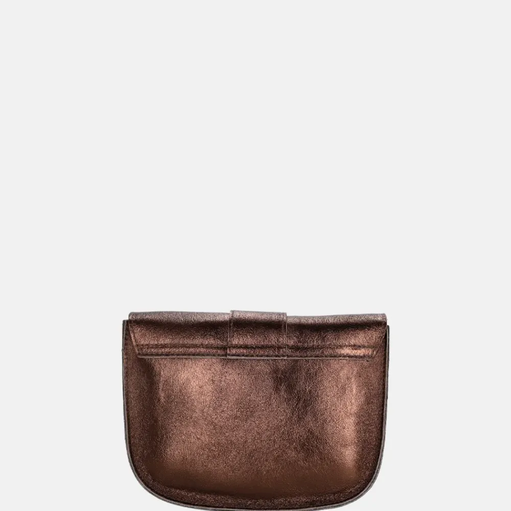 Crossbody Tassen^Charm London metallic crossbody tas donkerbruin