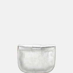 Crossbody Tassen^Charm London metallic crossbody tas zilver