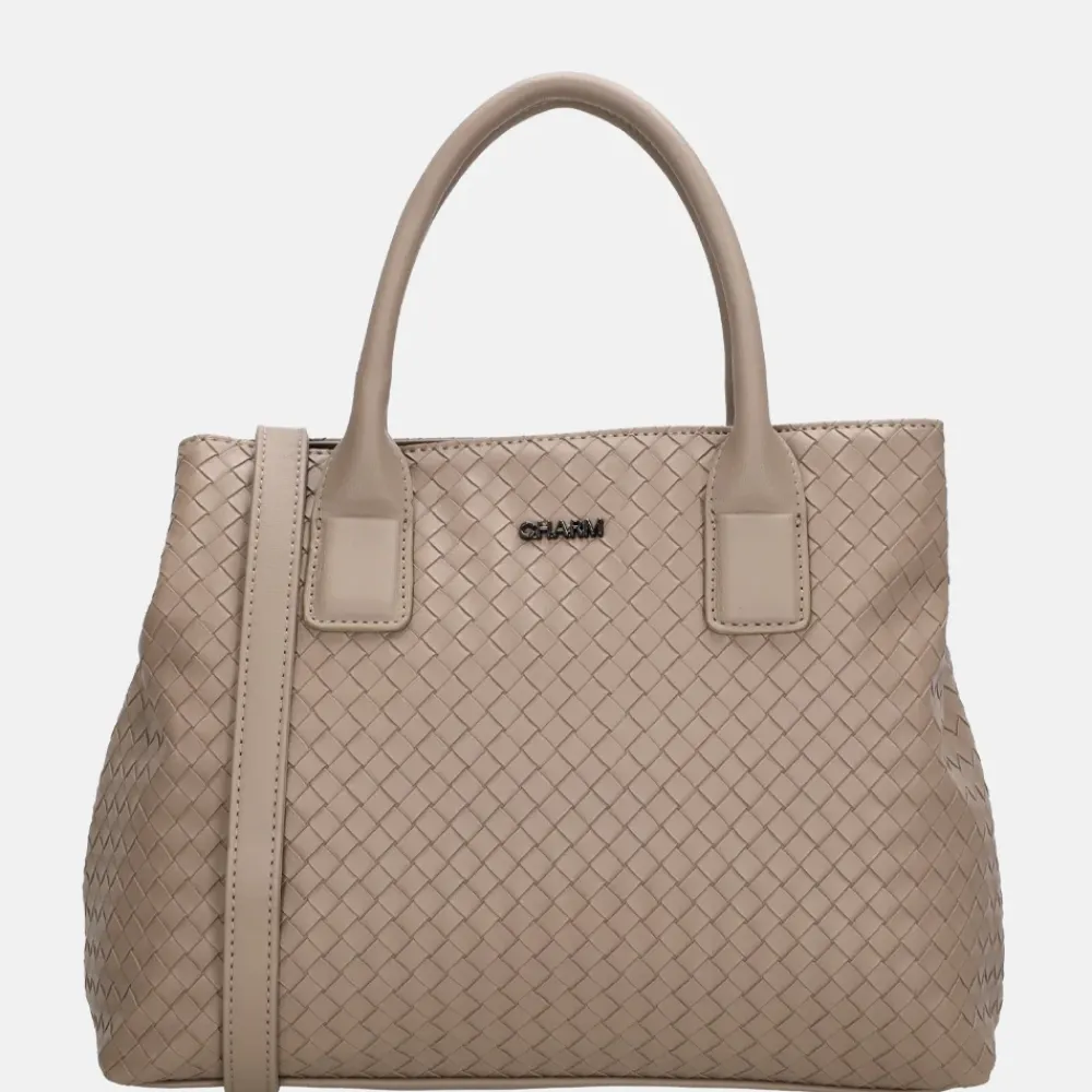 Handtassen^Charm London Mirabello handtas M taupe