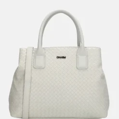 Handtassen^Charm London Mirabello handtas M lichtgrijs