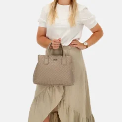 Handtassen^Charm London Mirabello handtas M taupe