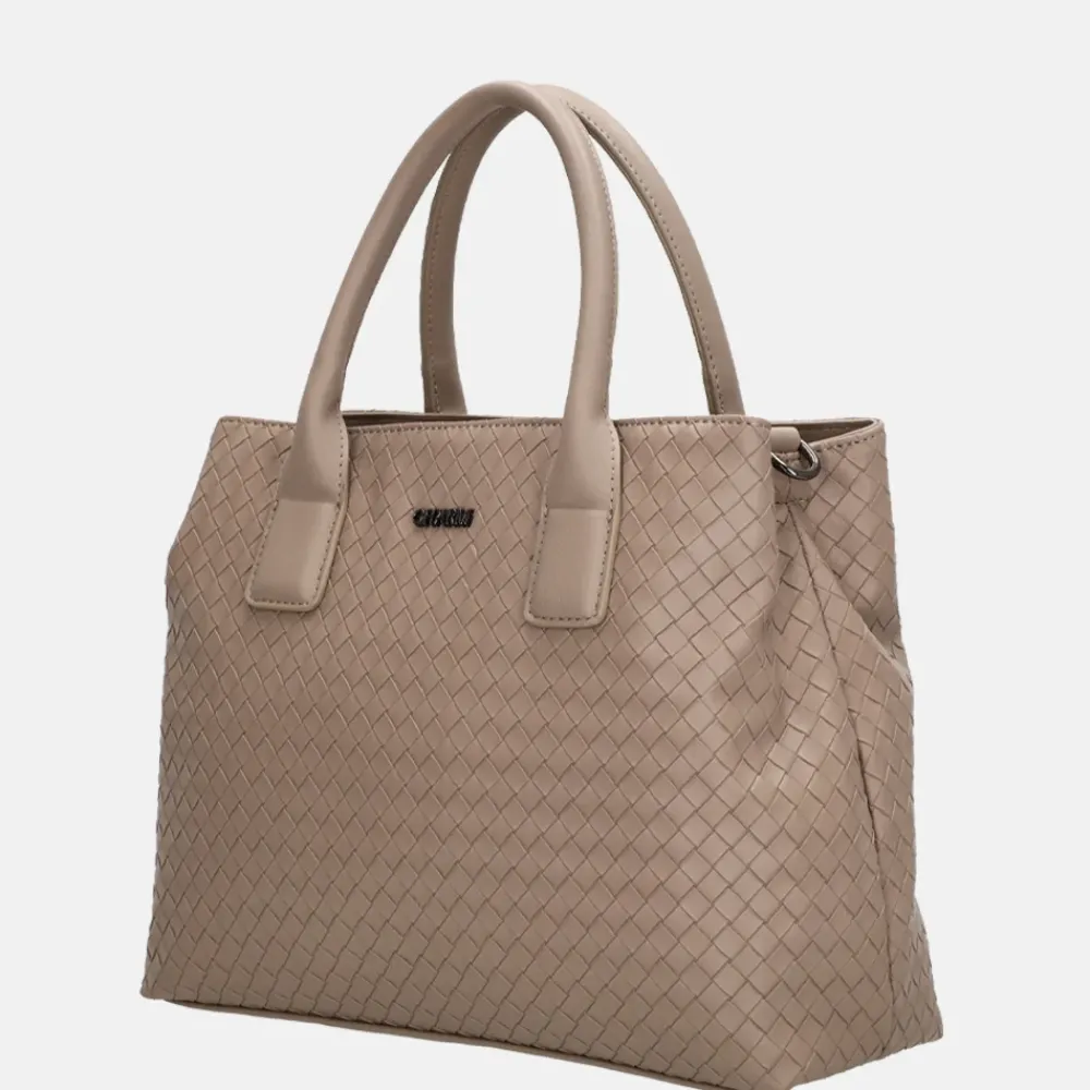 Handtassen^Charm London Mirabello handtas M taupe