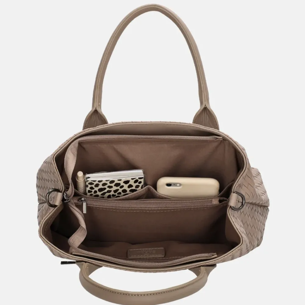Handtassen^Charm London Mirabello handtas M taupe