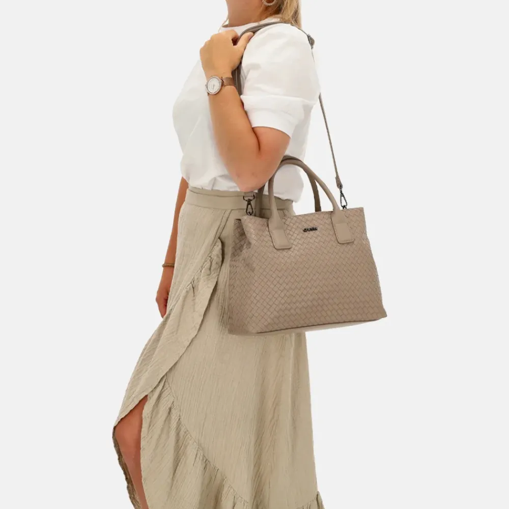Handtassen^Charm London Mirabello handtas M taupe