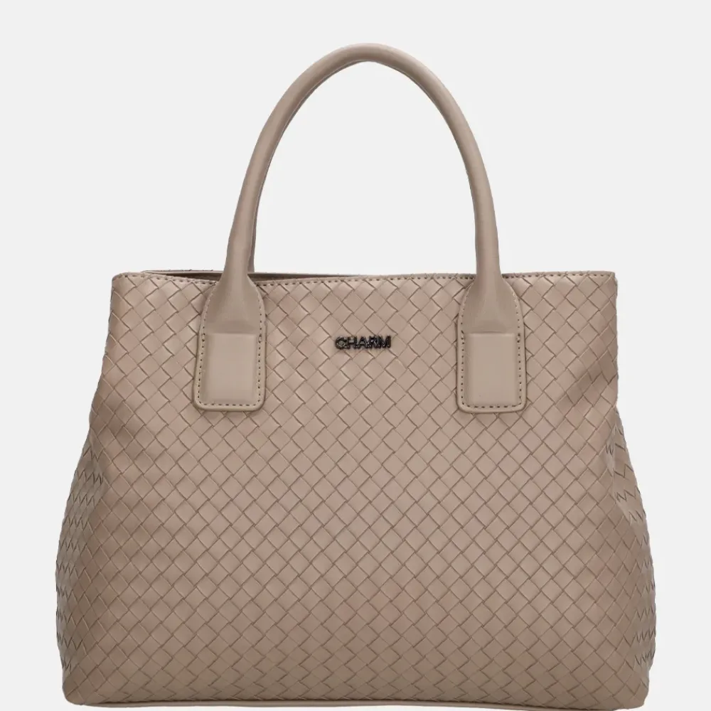 Handtassen^Charm London Mirabello handtas M taupe