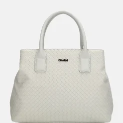 Handtassen^Charm London Mirabello handtas M lichtgrijs
