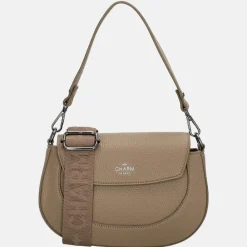 Crossbody Tassen^Charm London Montmartre crossbody tas taupe