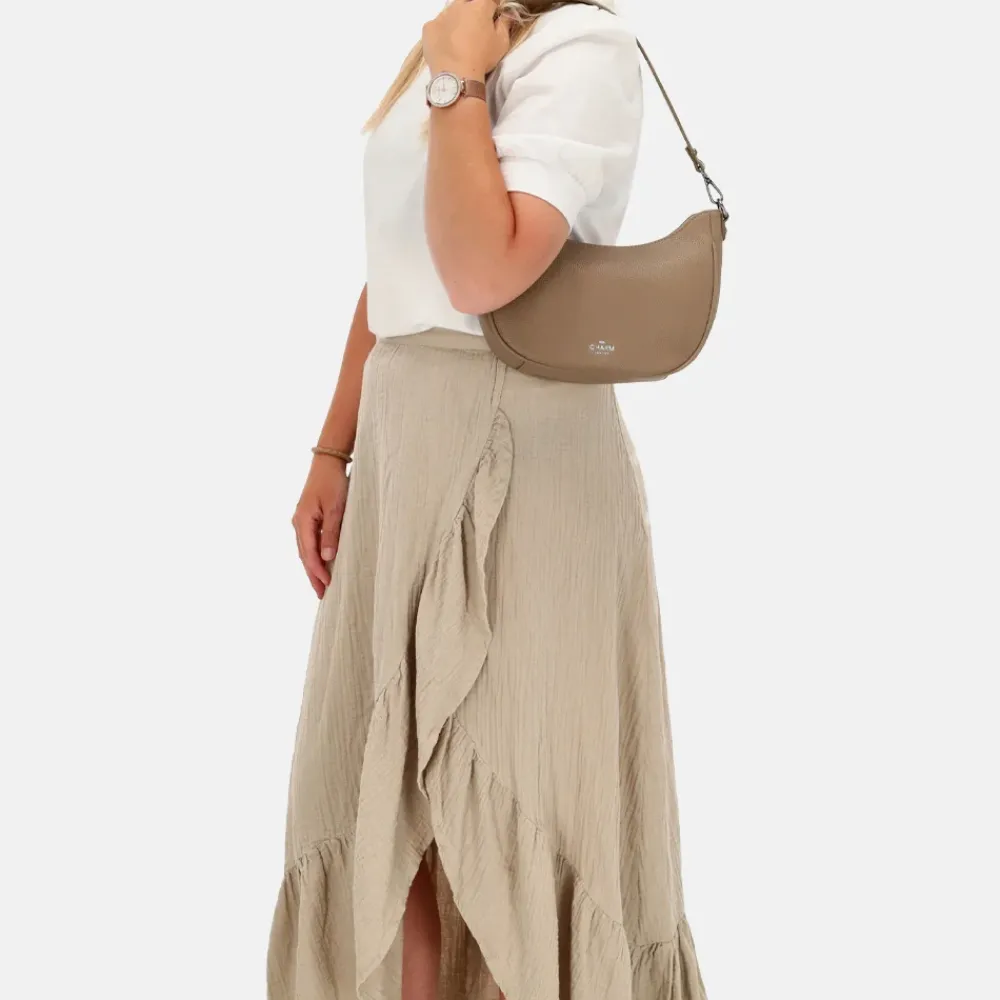 Schoudertassen^Charm London Montmartre schoudertas taupe