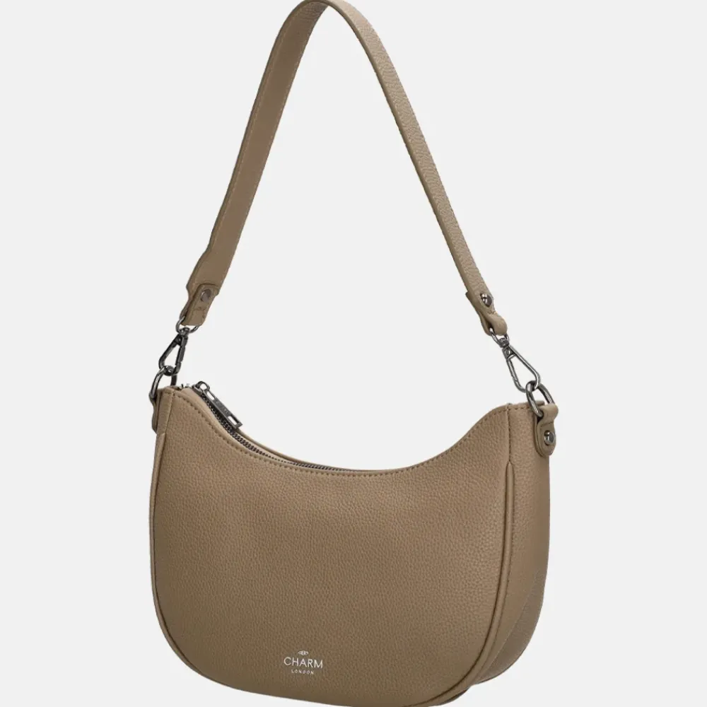Schoudertassen^Charm London Montmartre schoudertas taupe