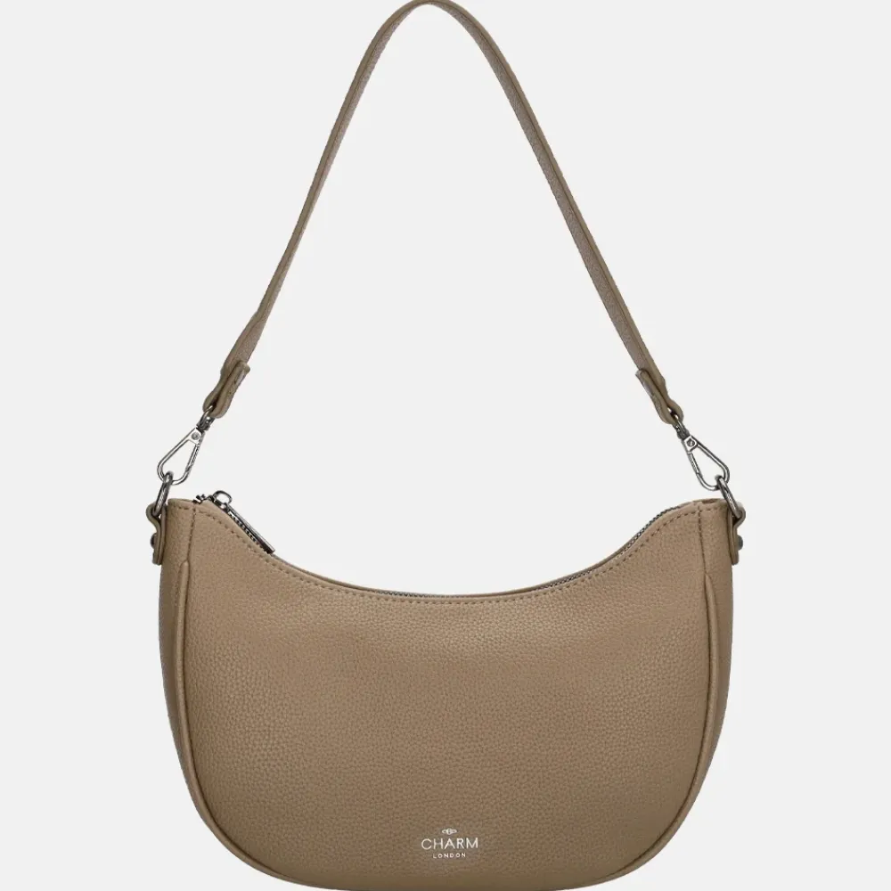 Schoudertassen^Charm London Montmartre schoudertas taupe