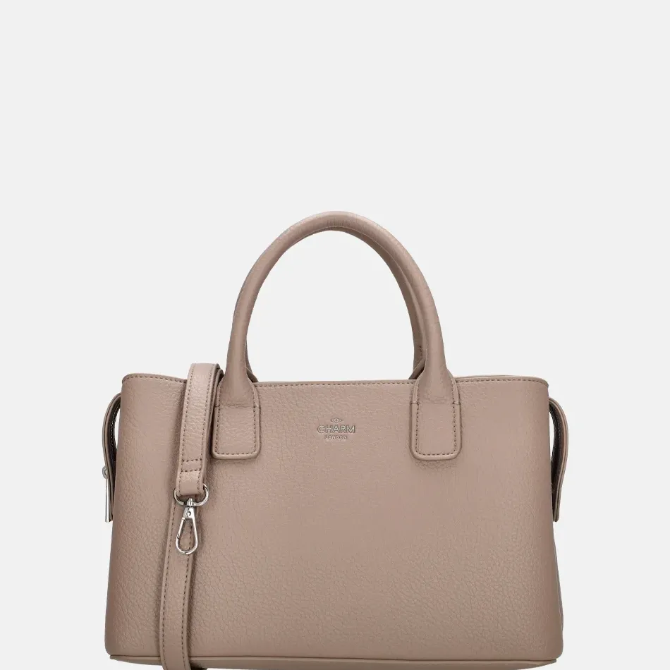 Handtassen^Charm London Muggiano handtas M lichttaupe
