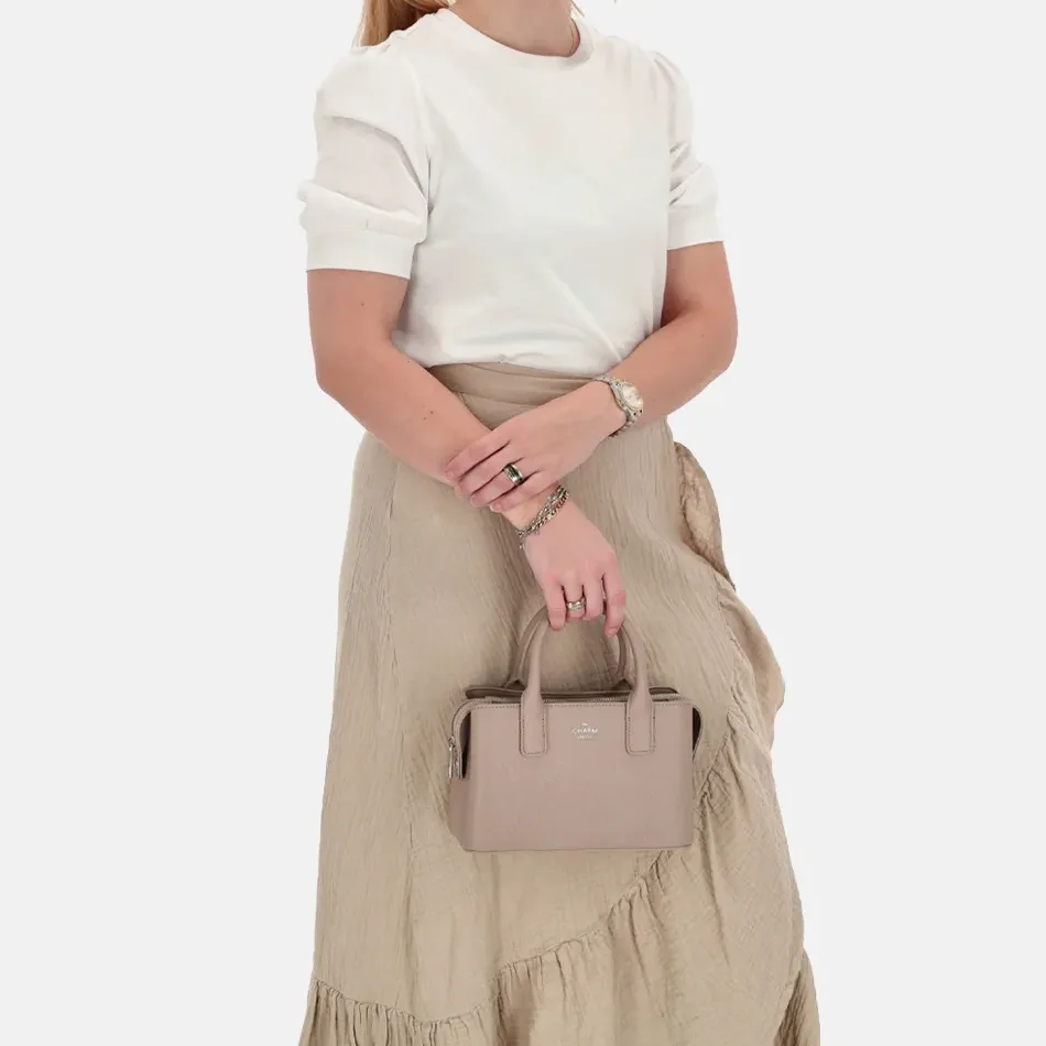 Handtassen^Charm London Muggiano handtas S lichttaupe