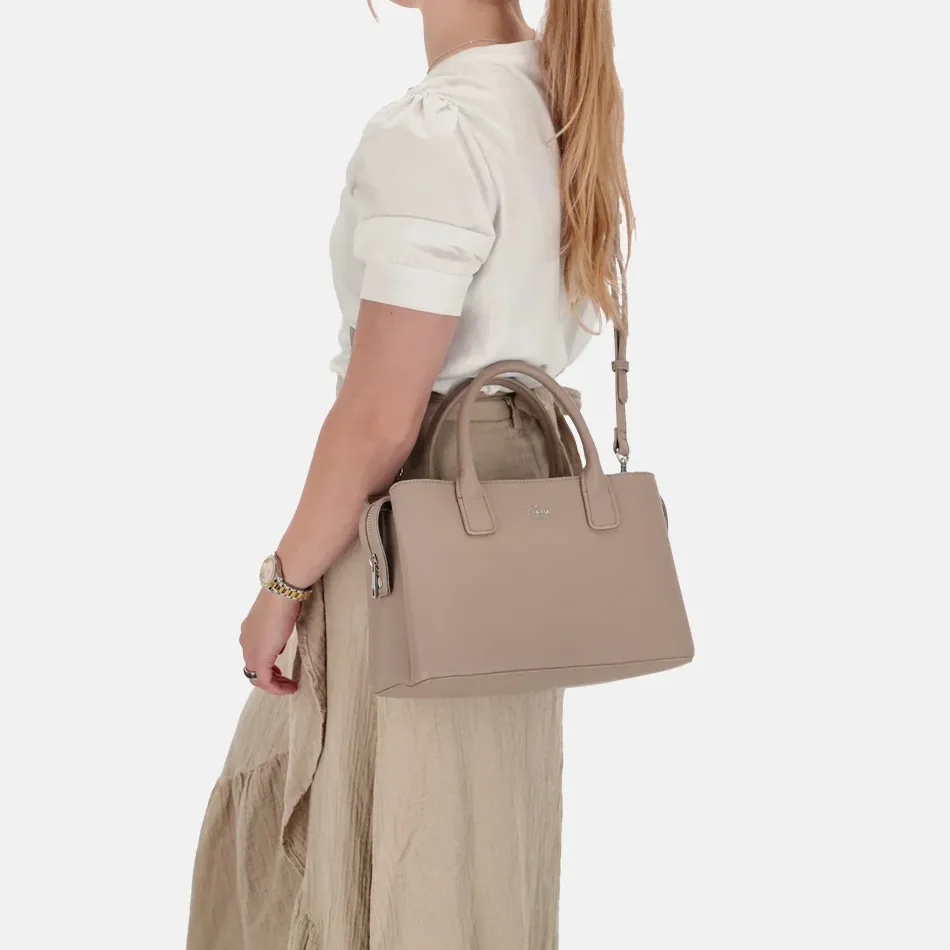 Handtassen^Charm London Muggiano handtas M lichttaupe