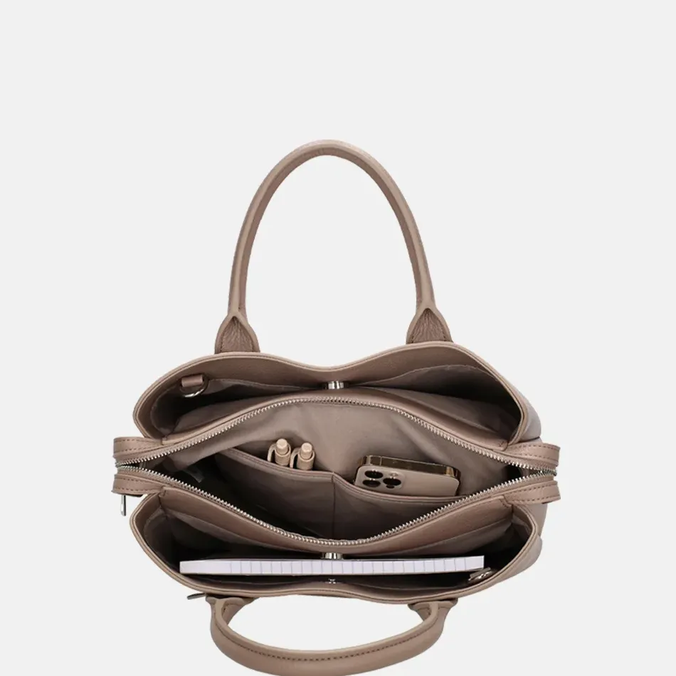 Handtassen^Charm London Muggiano handtas M lichttaupe