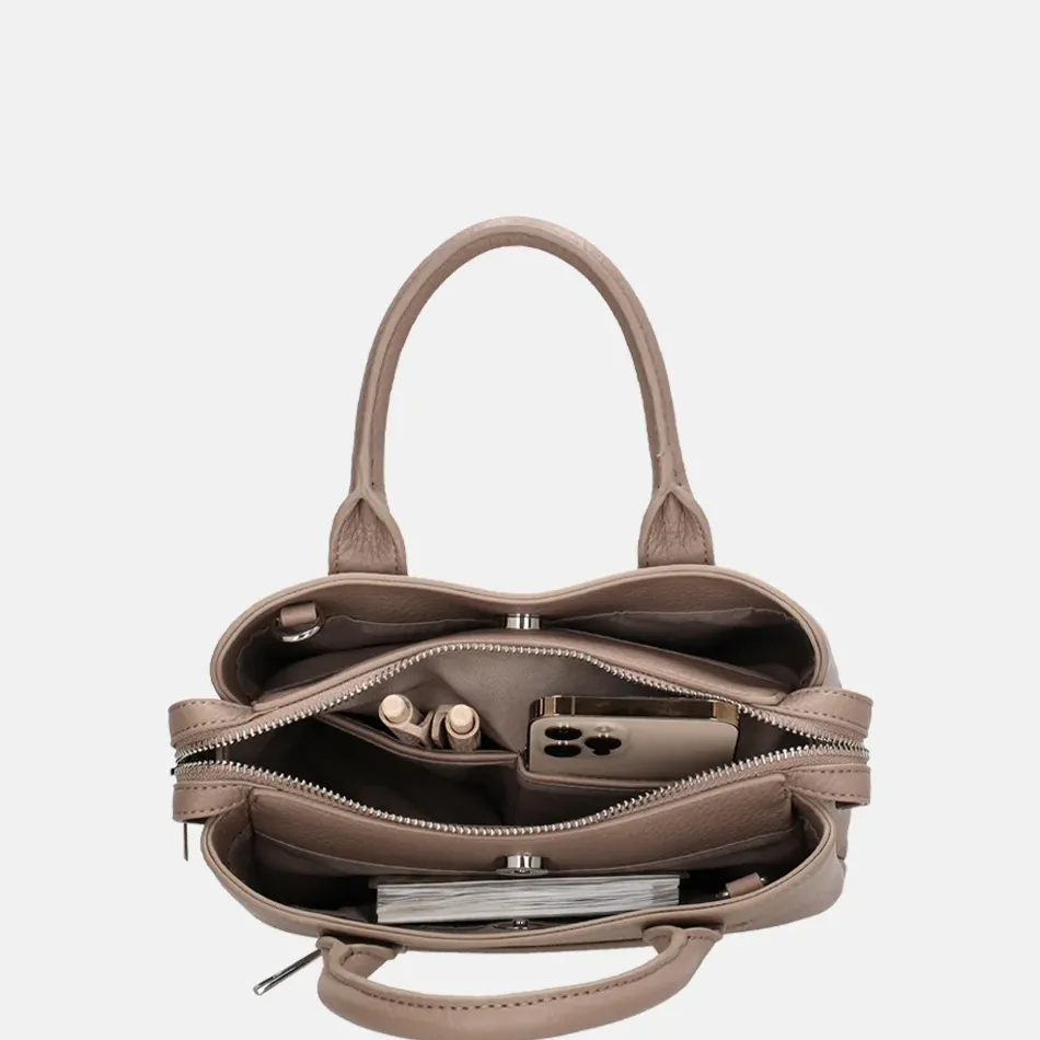 Handtassen^Charm London Muggiano handtas S lichttaupe