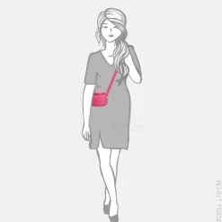 Crossbody Tassen^Charm London New York crossbody tas fuchsia