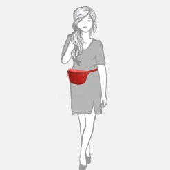 Heuptasjes^Charm London New York heuptas S rood