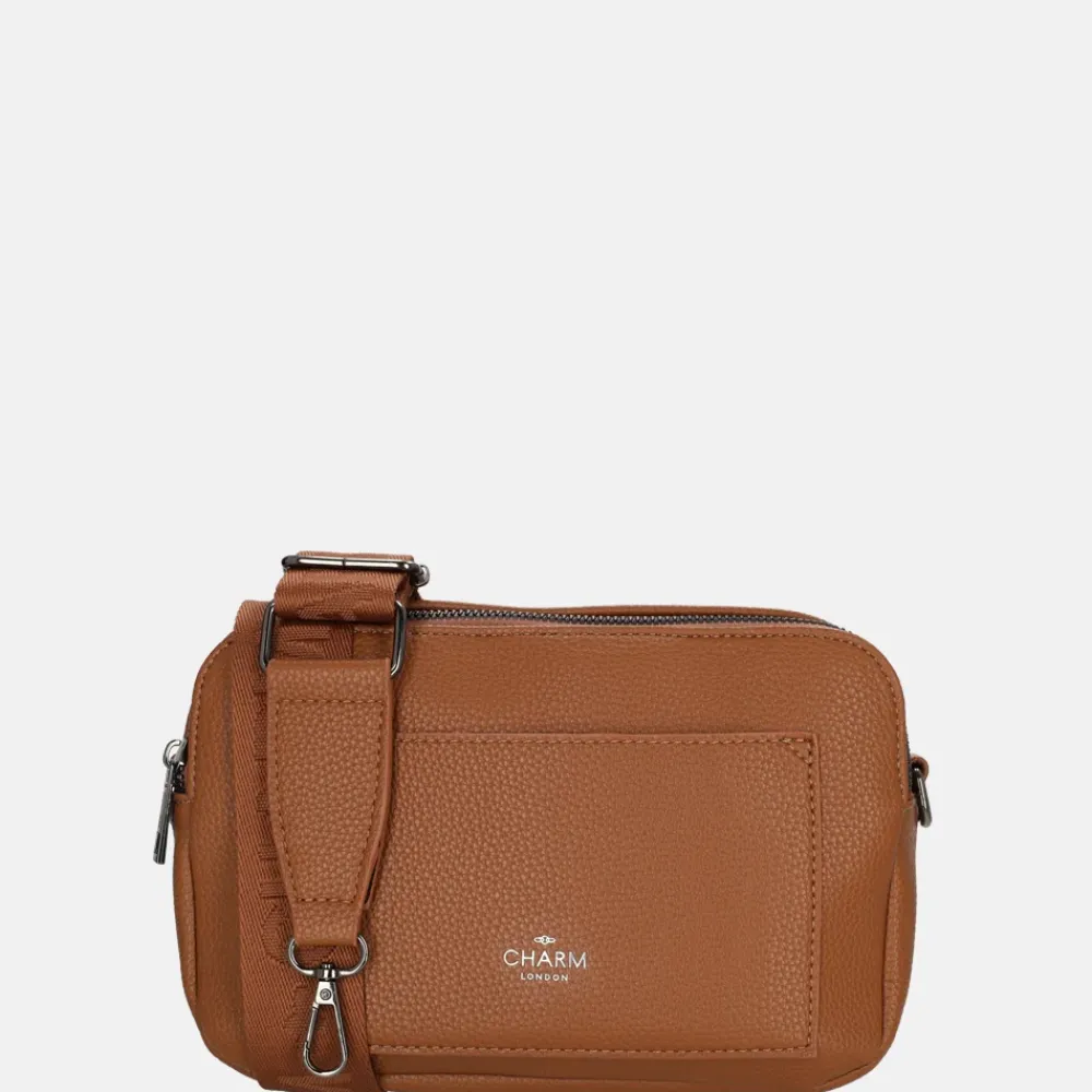 Crossbody Tassen^Charm London Pentonville crossbody tas cognac