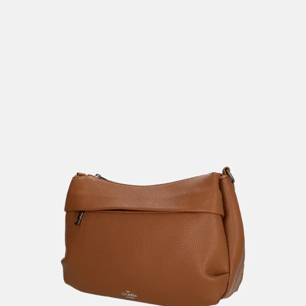 Schoudertassen^Charm London Pentonville schoudertas cognac