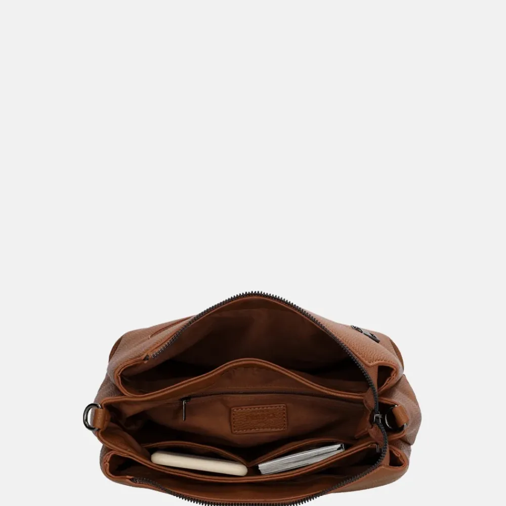 Schoudertassen^Charm London Pentonville schoudertas cognac