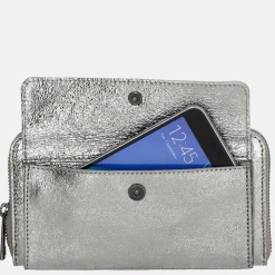Dames Portemonnees^Charm London portemonnee/crossbody tas donkerzilver