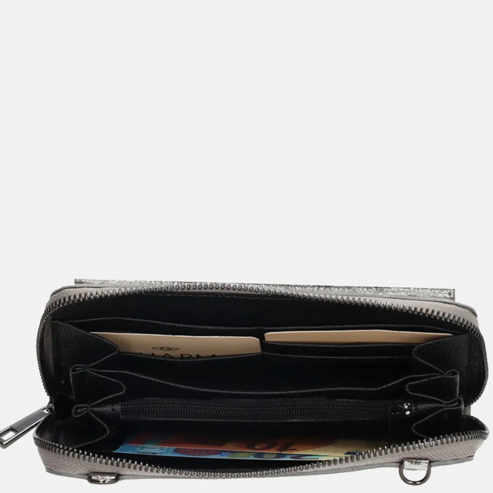 Dames Portemonnees^Charm London portemonnee/crossbody tas donkerzilver