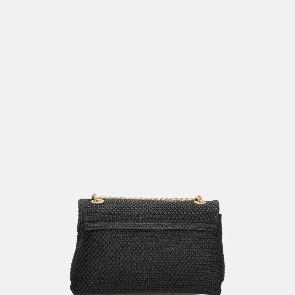 Schoudertassen^Charm London Raffia schoudertas zwart