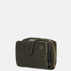 Dames Portemonnees^Charm London safety wallet portemonnee donkergroen