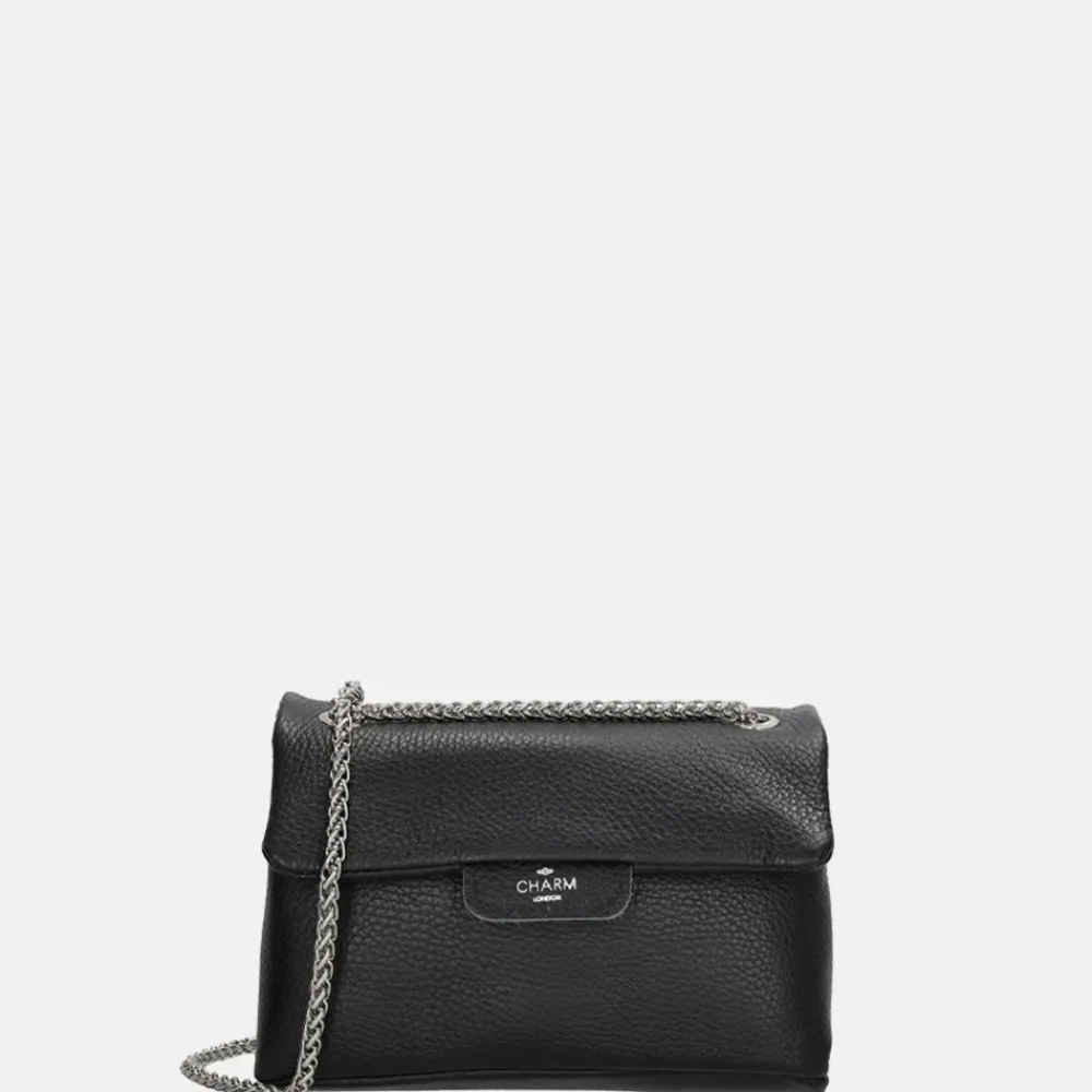Schoudertassen^Charm London schoudertas zwart