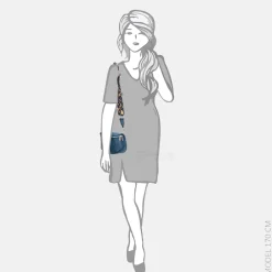 Schoudertassen^Charm London schoudertas petrol