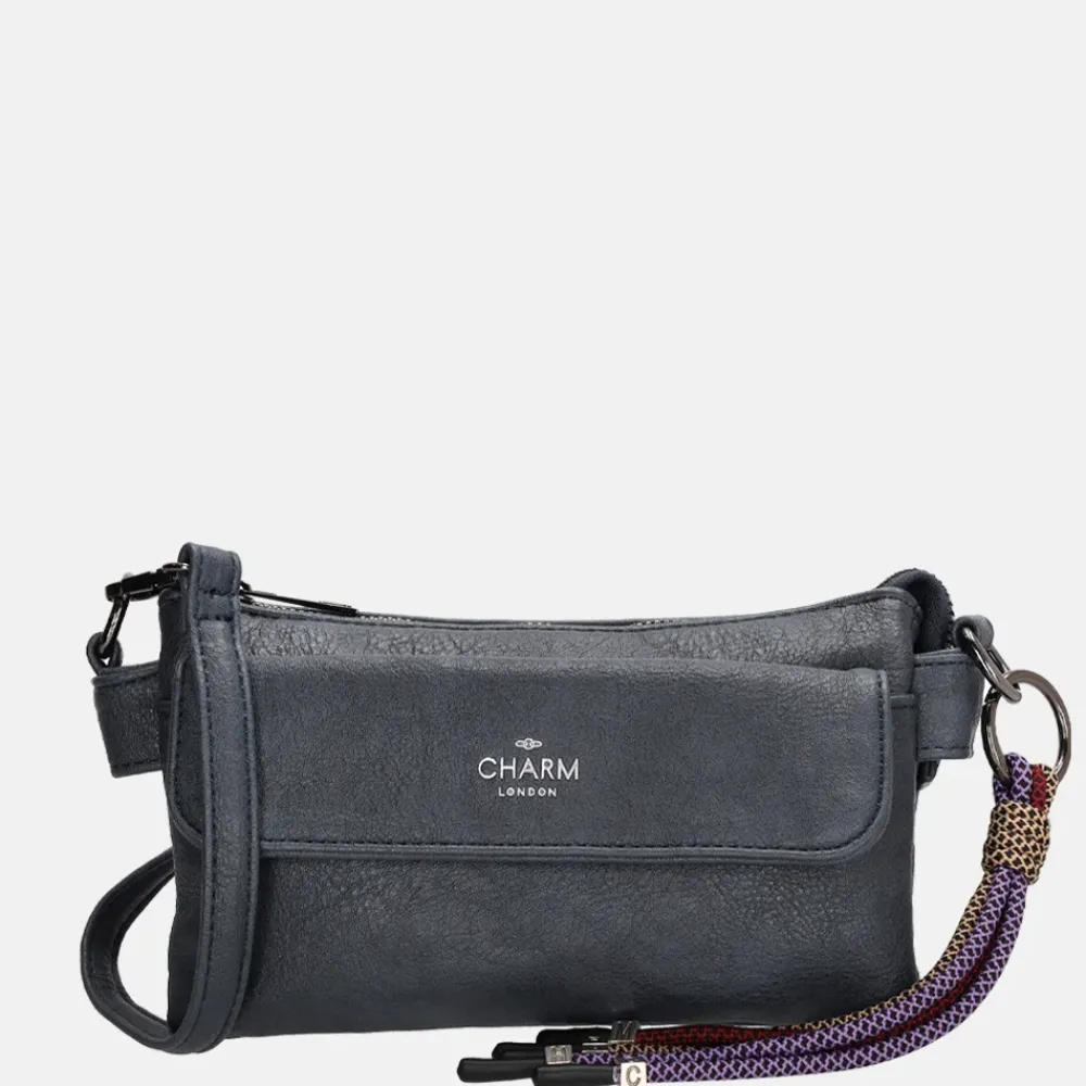 Crossbody Tassen^Charm London Tottingham crossbody tas S blauw